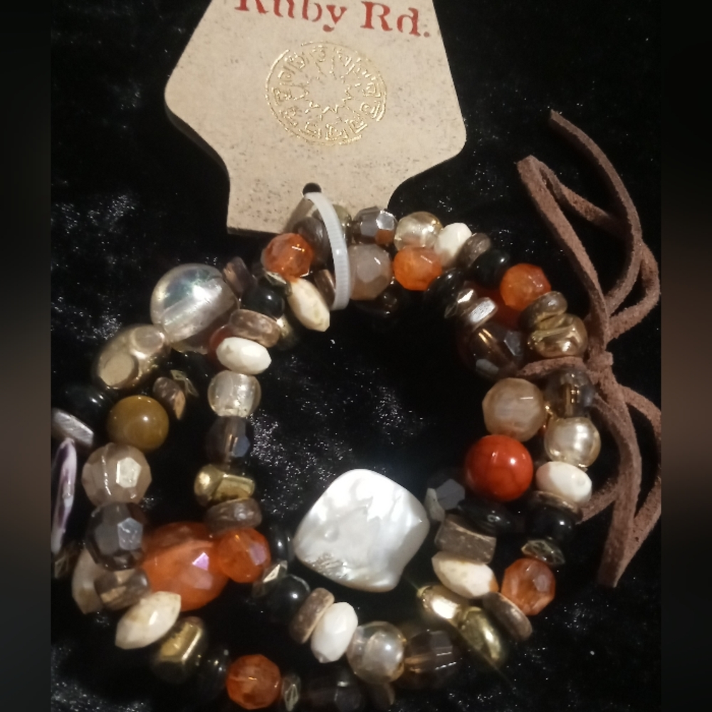 3 Ruby Rd. Expandable beaded bracelets.